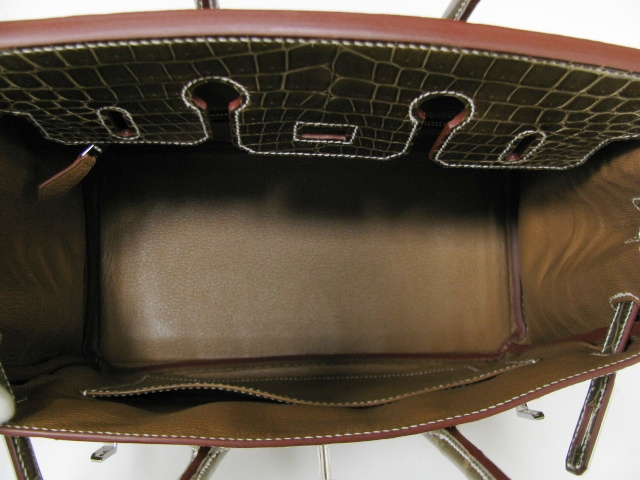 エルメス バーキン25/フィセル/金具 シルバー)/クロコダイルニロティカス